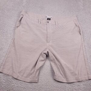 Travis Mathew Mens Shorts Size 40 Beige Striped Golf Casual Flat‎ Front